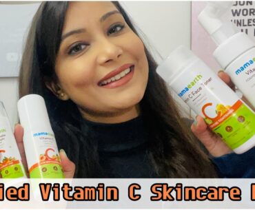 My Morning Skincare Routine Using VITAMIN C Products | Trying Mamaearth Vitamin C Skincare Range