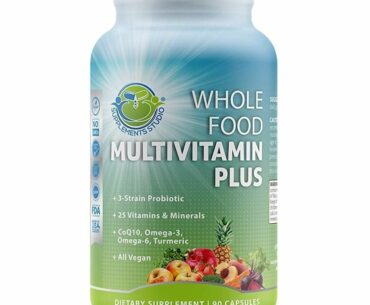 Whole Food Multivitamin Plus - Vegan - Daily Multivitamin for Men and Women with Organic Fruits and