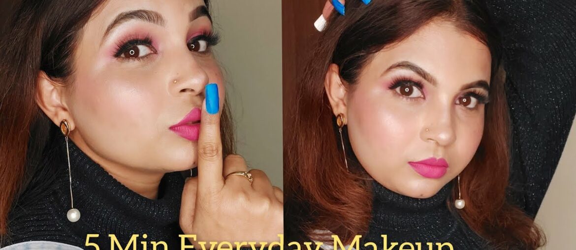 Quick & Easy 5 MIN  Everyday Makeup | Everyday Makeup Routine|3 Ways to use Lipstick |Lipstick Hacks
