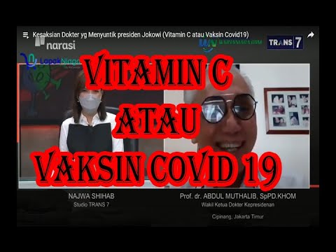 Kesaksian Dokter yg Menyuntik presiden Jokowi (Vitamin C atau Vaksin Covid19)