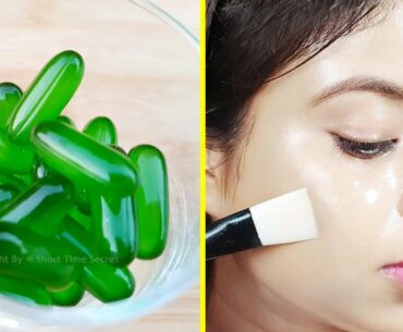 Applying Vitamin E Capsule on Face Overnight daily and see the Magic | Get Visible GLASS Skin