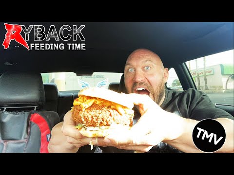 The Mother Load Chicken & Mac n Cheese Sandwich with Fries Mukbang Ryback Feeding Time Orbs Sighting
