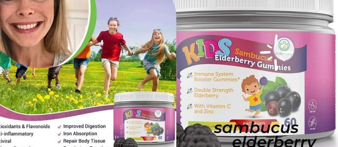 elderberry gummies with zinc & vitamin c #sambucus elderberry #elderberry gummies for kids