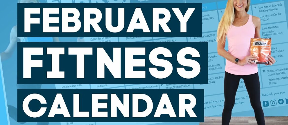 February Fitness Calendar Free Workout Program (RESULTS GUARANTEED!!)
