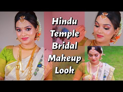 HINDU BRIDAL MAKEUP FOR MORNING TEMPLE MALAYALAM | Kerala Bridal Series | Go Glam with Keerthy