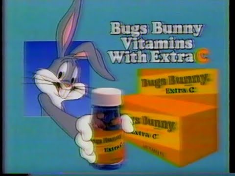 Bugs Bunny Vitamin C Supplement Commercial 1983