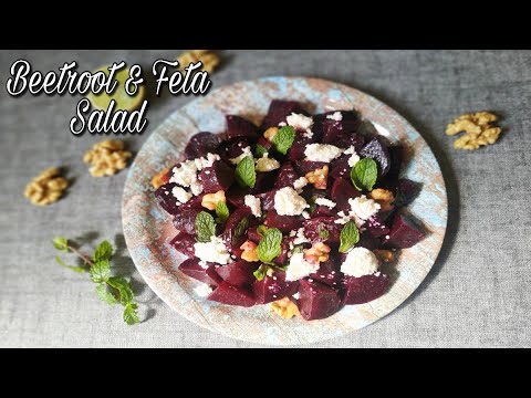 Beetroot & feta salad / Nutritional salad with feta cheese & beetroot full of vitamins & fibre