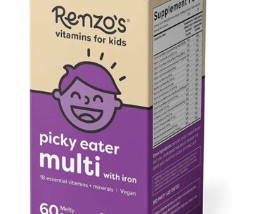 Renzo's Picky Eater Kids Multivitamin with Iron, Dissolvable Vegan Vitamins for Kids, Zero Sugar, C