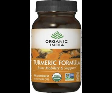 Organic India Turmeric Curcumin Herbal Supplement - Joint Mobility  Support, Immune System Support,
