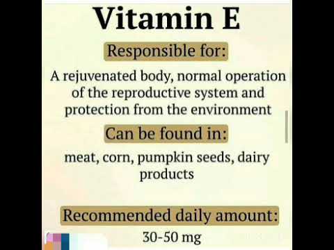 Vitamin E / Diet / Source of vitamin E /Tocopherol / vegetable oil / Hemolytic anemia /neuromuscular