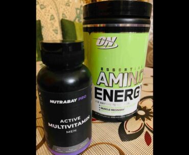 Unboxing ON Essential Amino Energy & Nutrabay PRO Multivitamin Active from Nutrabay