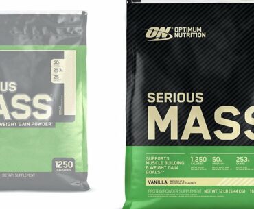 Optimum Nutrition Serious Mass Weight Gainer Protein Powder, Vanilla- 12 Pound [MASS PROTEIN]