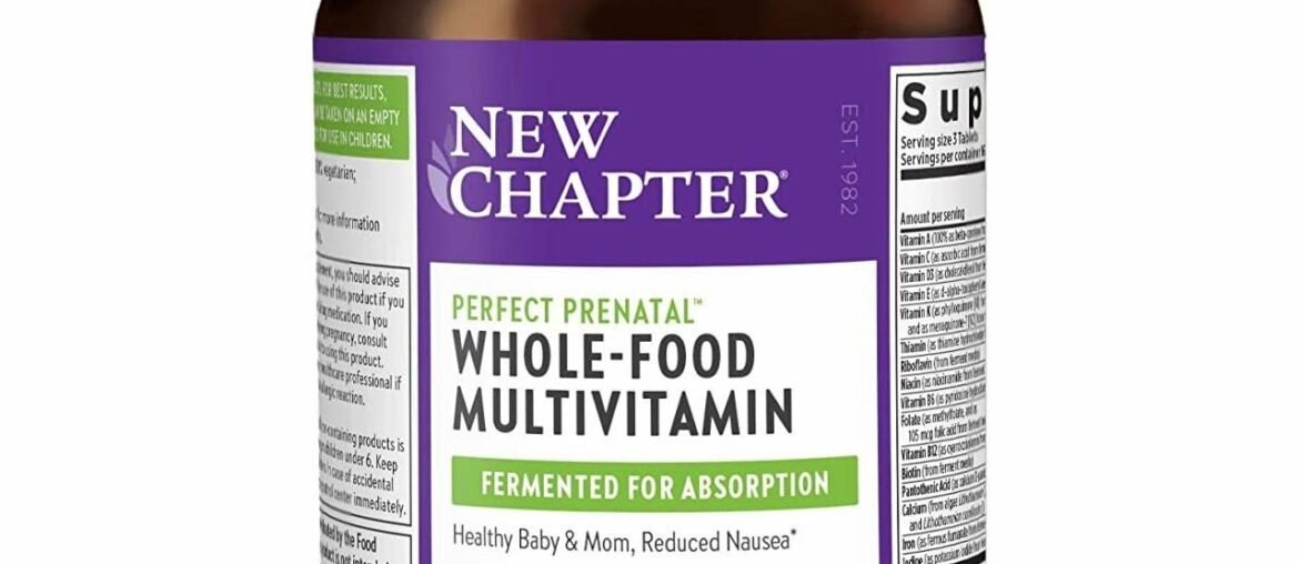 New Chapter Perfect Prenatal Vitamins, Organic Prenatal Vitamins, Non-GMO Ingredients for Healthy B