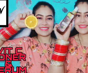 WOW SCIENCE VITAMIN C CREAM & TONER HONEST REVIEW +HOW TO USE VIT C RANGE STEP BY STEP ,BEAUTY N SHY