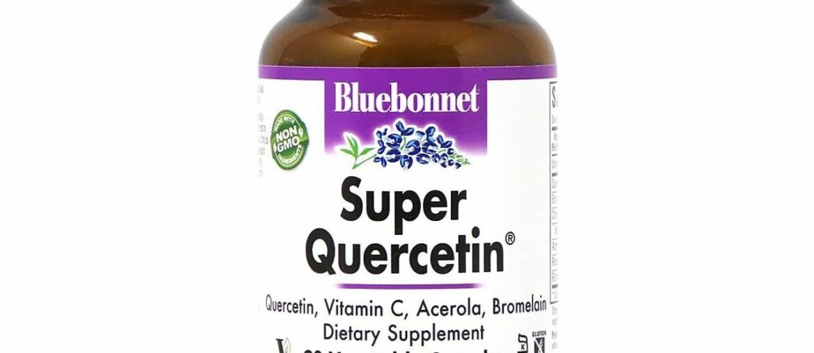 Bluebonnet BB-553 Nutrition Super Quercetin Vegetable Capsules, Vitamin C Formula, Best for Seasona