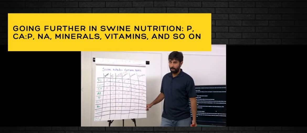 Going further in swine nutrition: P, Ca:P, Na, minerals, vitamins, and so on