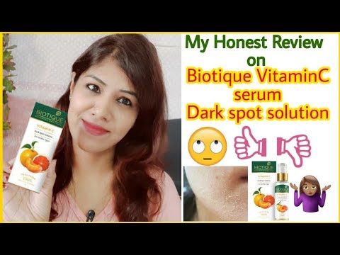 Biotique Vitamin C serum Dark Spots Solution Review/Biotique Vitamin C serum Review #Biotique #serum