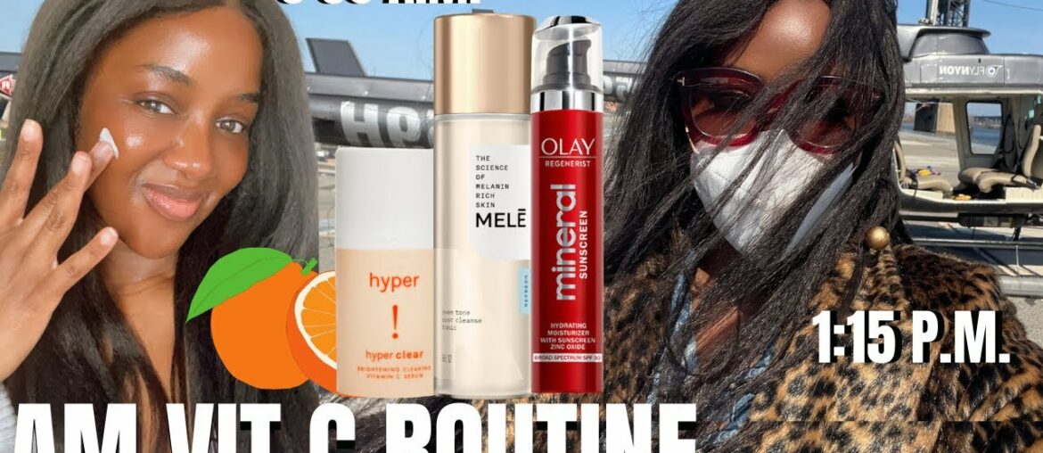 AM Vitamin C Skincare Routine (Black Skin) + NYC Helicopter Ride