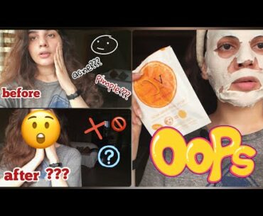 Trying A Vitamin C Facial Mask | Skin Whitening & Glowing Mask | Review, Demo & Benefits
