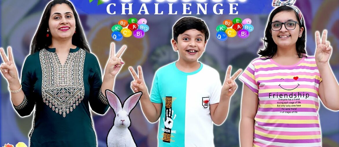 VITAMIN CHALLENGE | Healthy Eating | Vitamin A B C D E K and special H | Aayu and Pihu Show