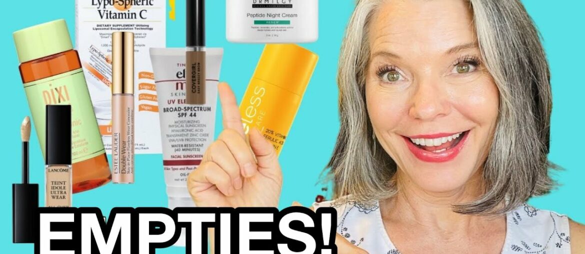LOTS OF EMPTIES | SKIN CARE, SUPPLEMENTS, MAKEUP AND MORE | Over 60 Beauty